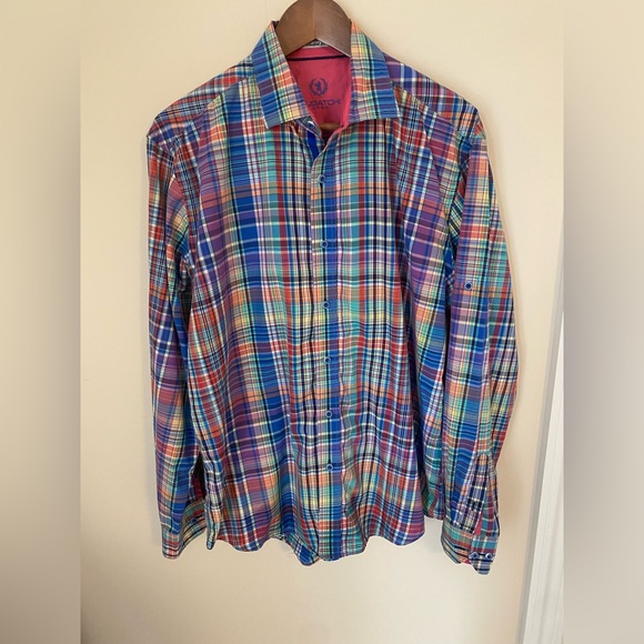 Bugatchi Other - Bugatchi Uomo Multi-color Men’s Button Up Shirt Size L